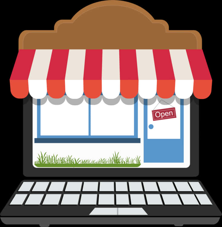 Online Storefront Keyboard Graphic 734x750 PNG image with a transparent background, free high-resolution download