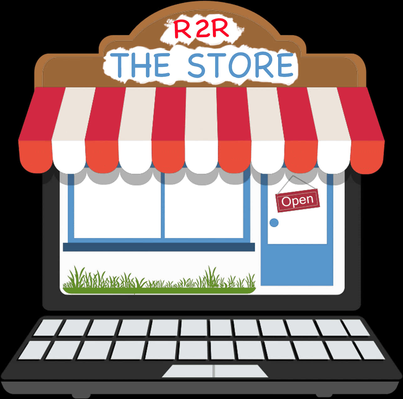 Online Storefront Keyboard Graphic 1287x1273 PNG image with a transparent background, free high-resolution download