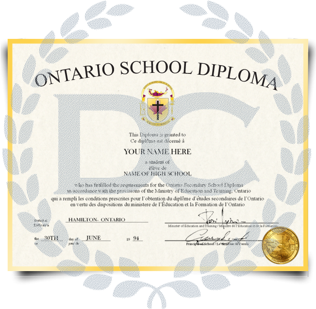 Buy Fake High School Diploma From Canada Top Premium - Canadian Secondary School Diploma, HD Png Download PNG with transparent background