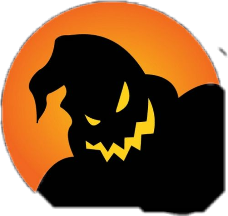 Oogie Boogie Silhouette Orange Background