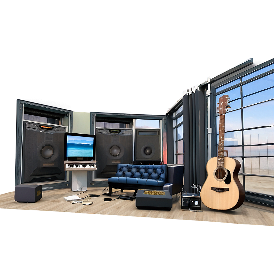 Open-Air Recording Studio Concept PNG jpq22 PNG with transparent background