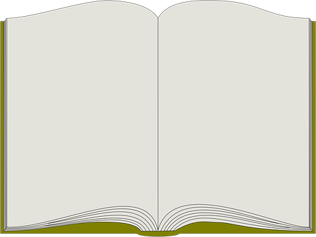 Open Blank Book Illustration