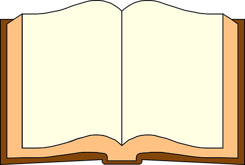 Open Blank Book Illustration