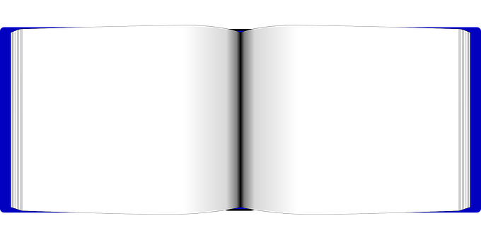 Open Blank Book Mockup PNG with transparent background