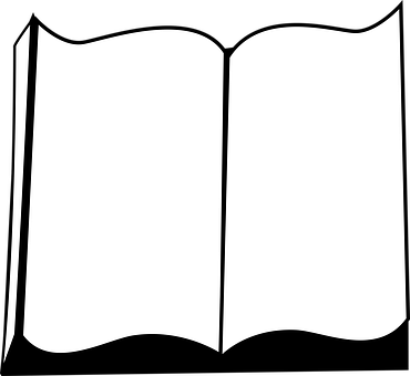 Open Blank Book Vector PNG with transparent background