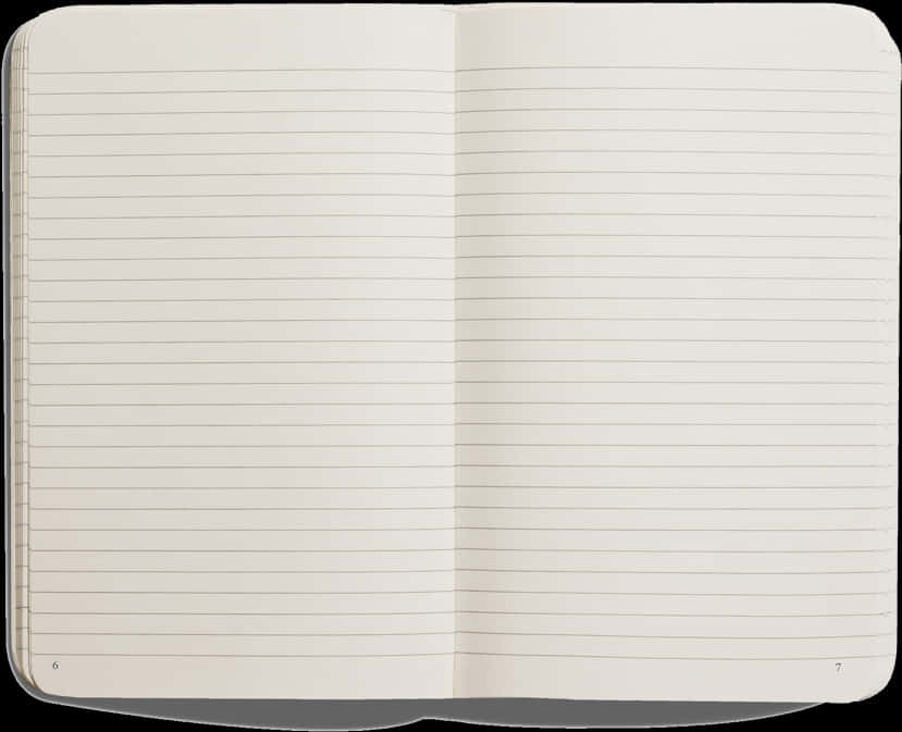 Open Blank Notebook PNG with transparent background