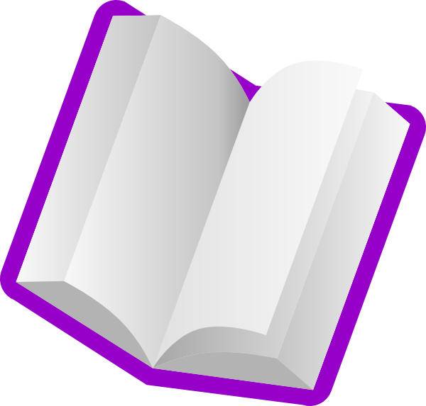 Open Book Clipart Purple Cover