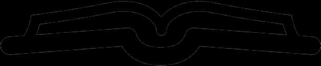 Open Book Icon Outline PNG with transparent background