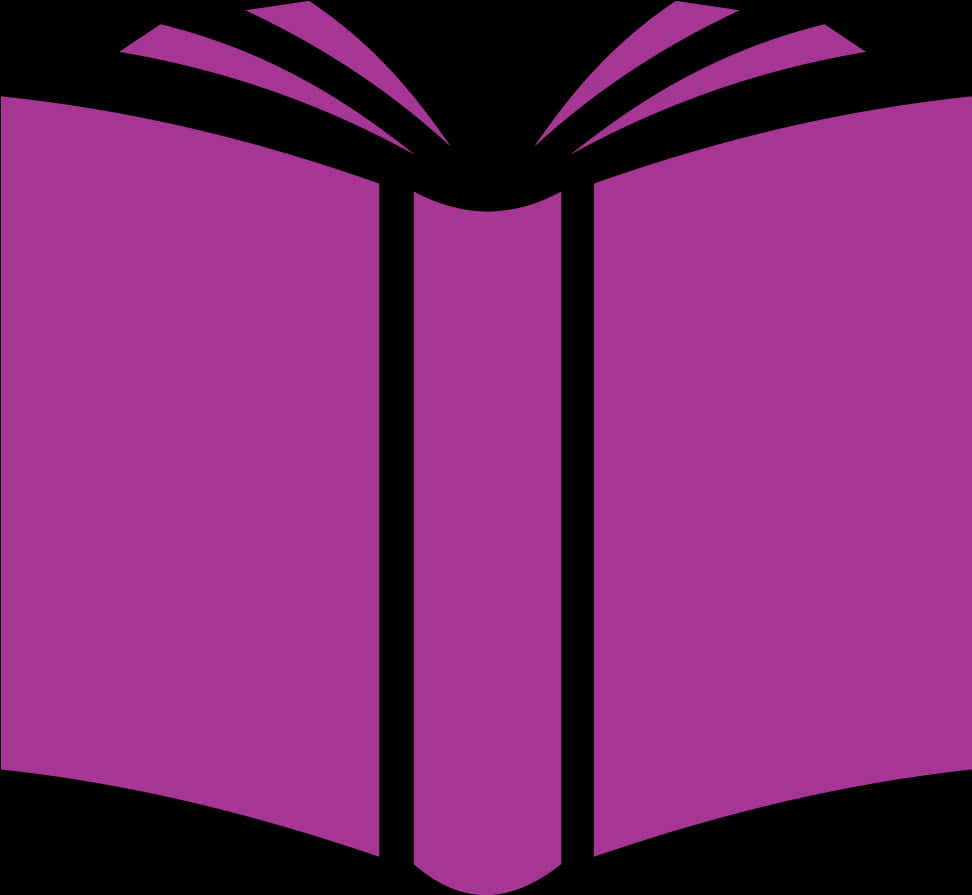 Open Book Icon Purple PNG with transparent background
