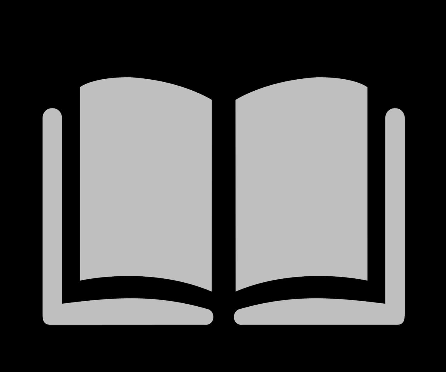 Open Book Icon Silhouette