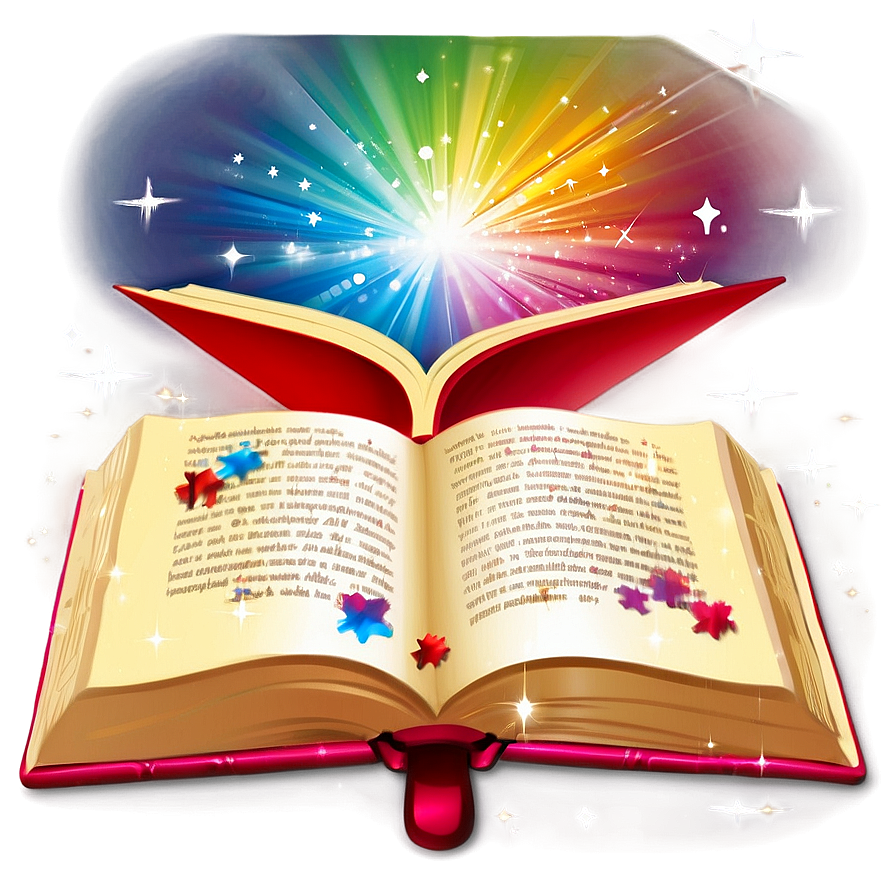 Open Book With Magic Vector Png Qvr