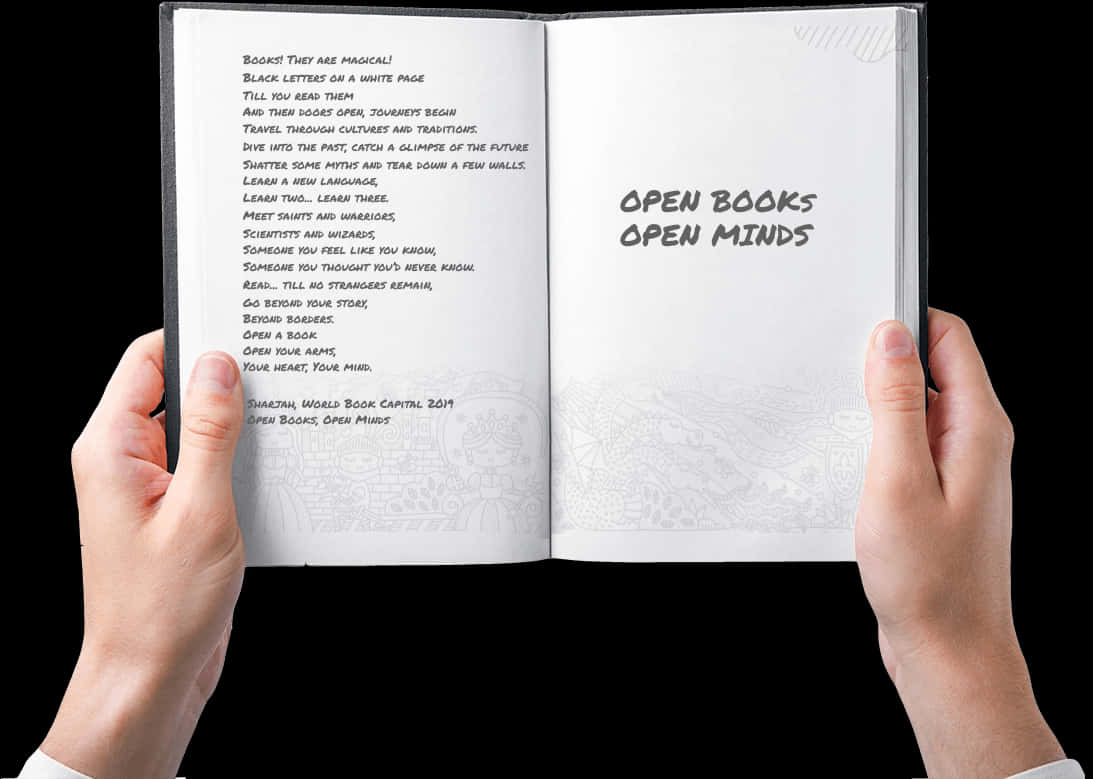 Open Books Open Minds PNG with transparent background
