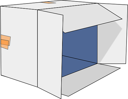 Open Cardboard Box Illustration