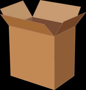 Open Cardboard Box Vector PNG with transparent background
