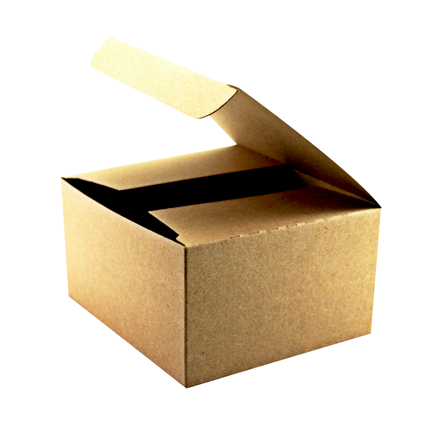 Open Cardboard Boxon Gray Background