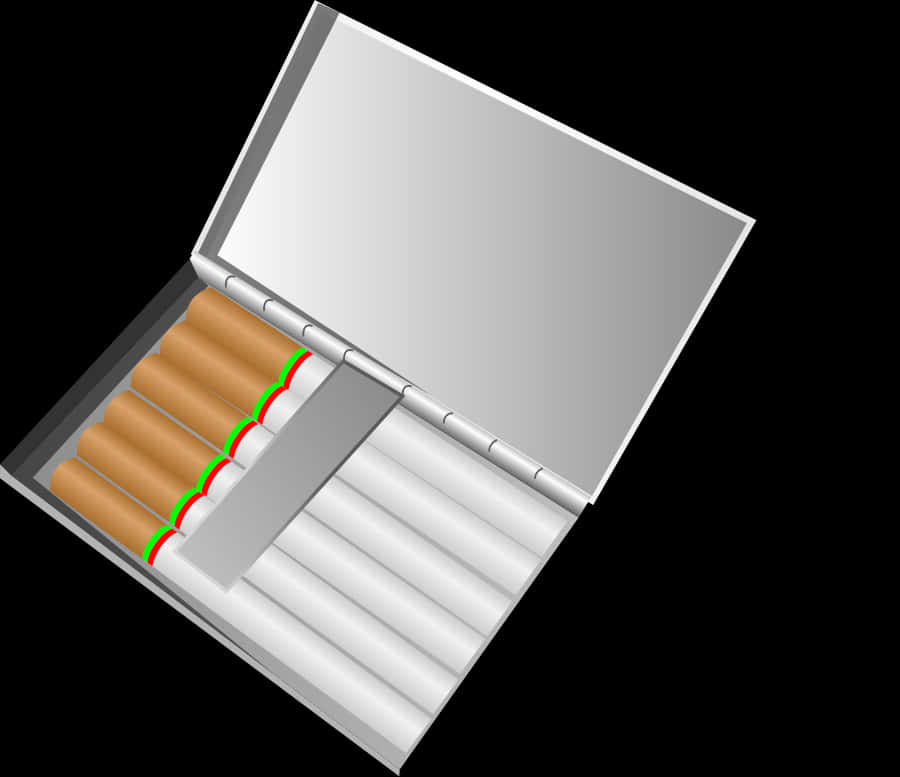 Open Cigarette Pack Illustration