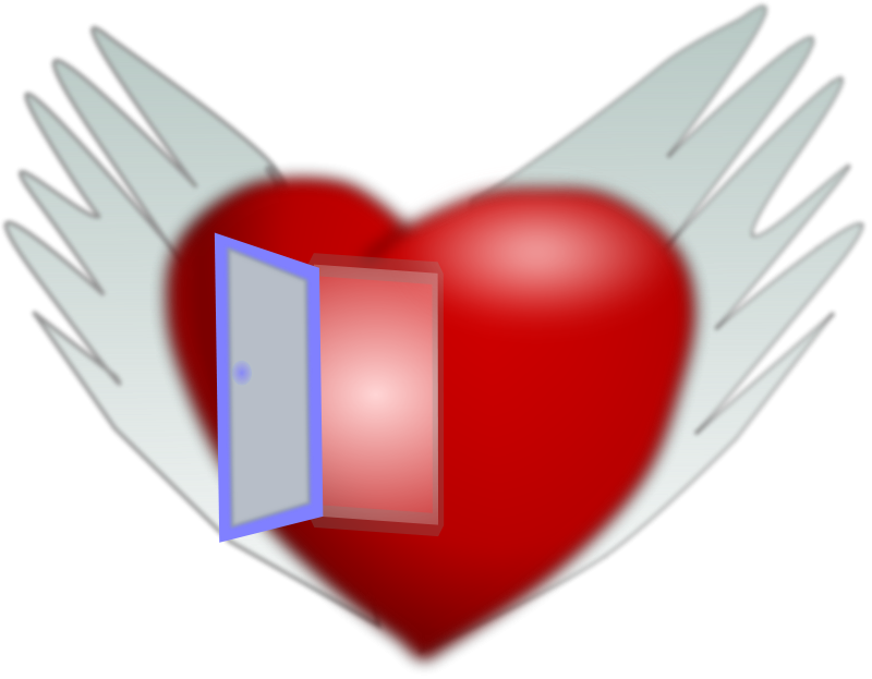 Open Door Heartwith Wings