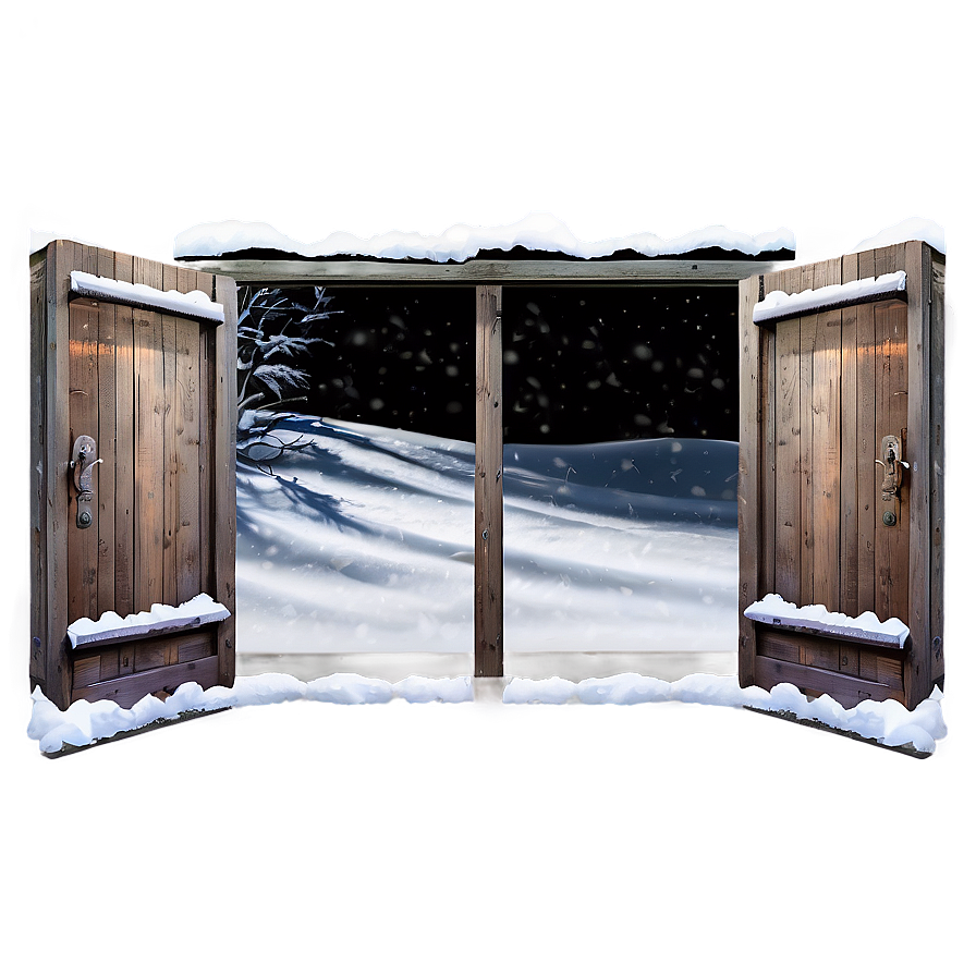 Open Door In Winter Scene Png 15