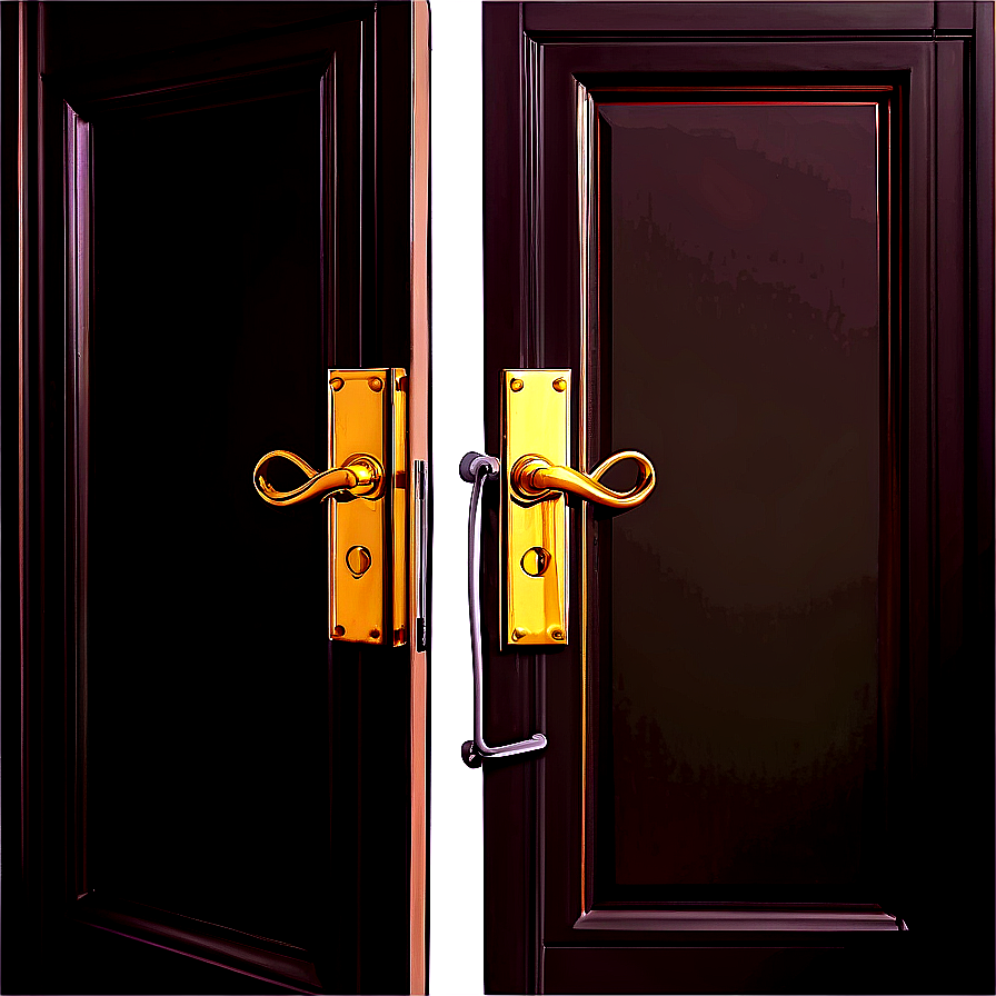 Open Door With Golden Handle Png Jiq