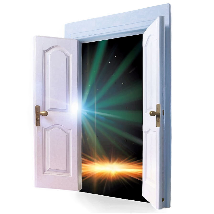 Open Door With Light Beam Png Qkg9