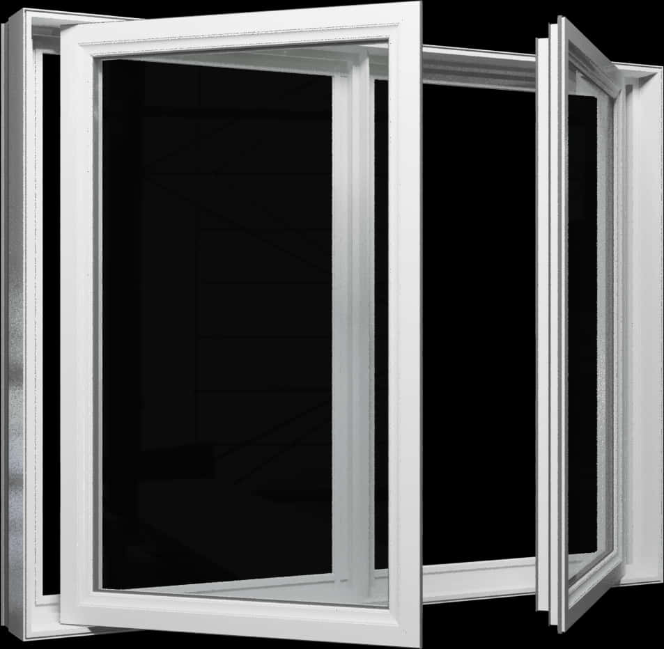 Open Double Hung Window