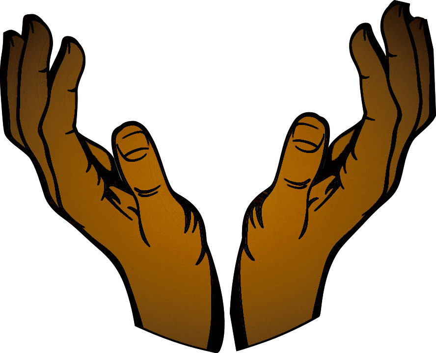 Open Hands Clipart Illustration