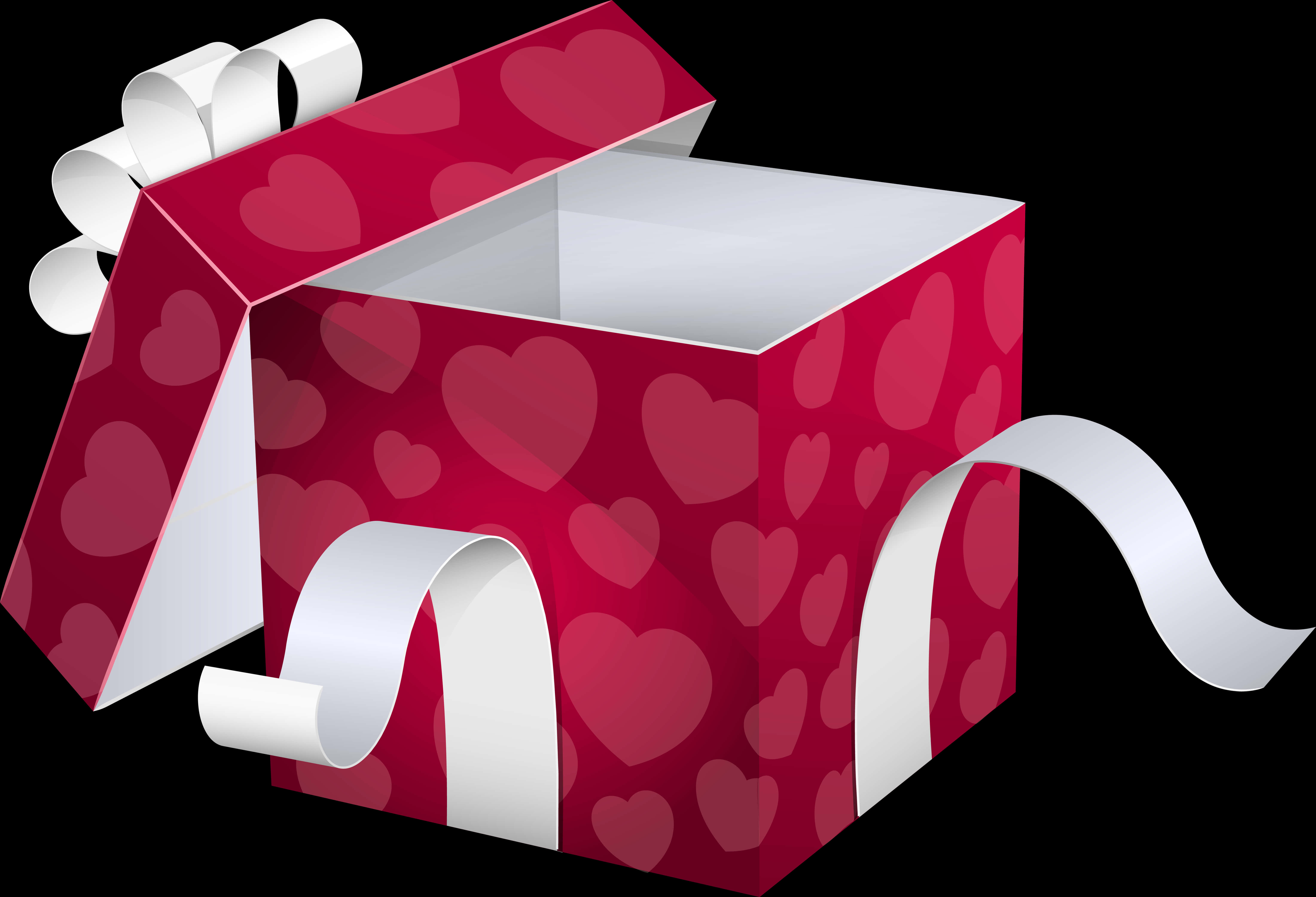 Open Pink Gift Box Png Clipart Image - Gift Box Opened Png, Transparent Png PNG with transparent background