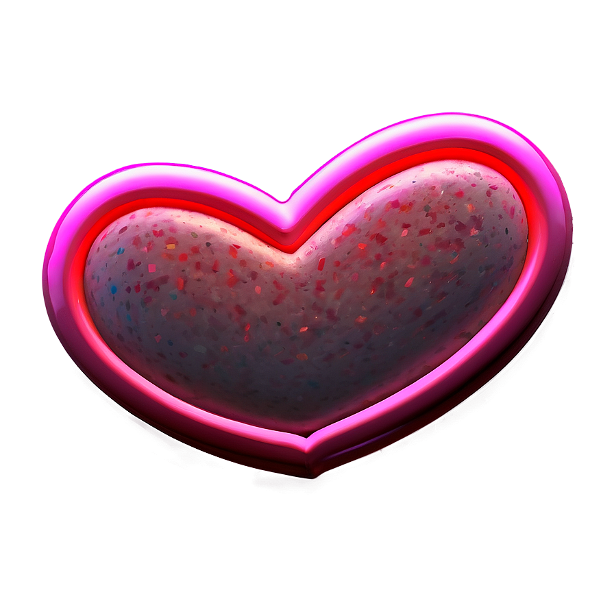 Open Heart In Neon Light Png Xds45