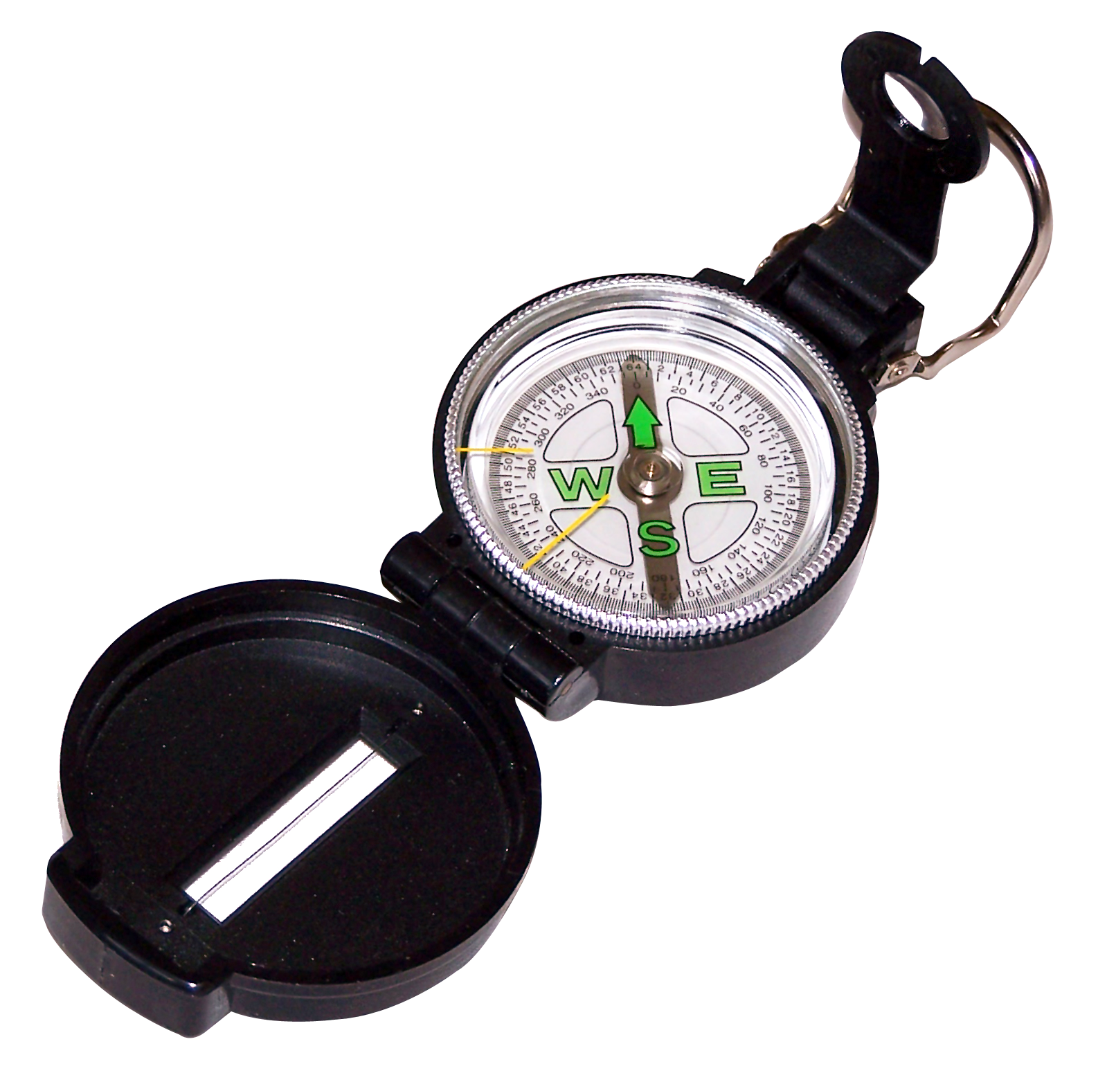 Open Lid Compasson Teal Background PNG with transparent background