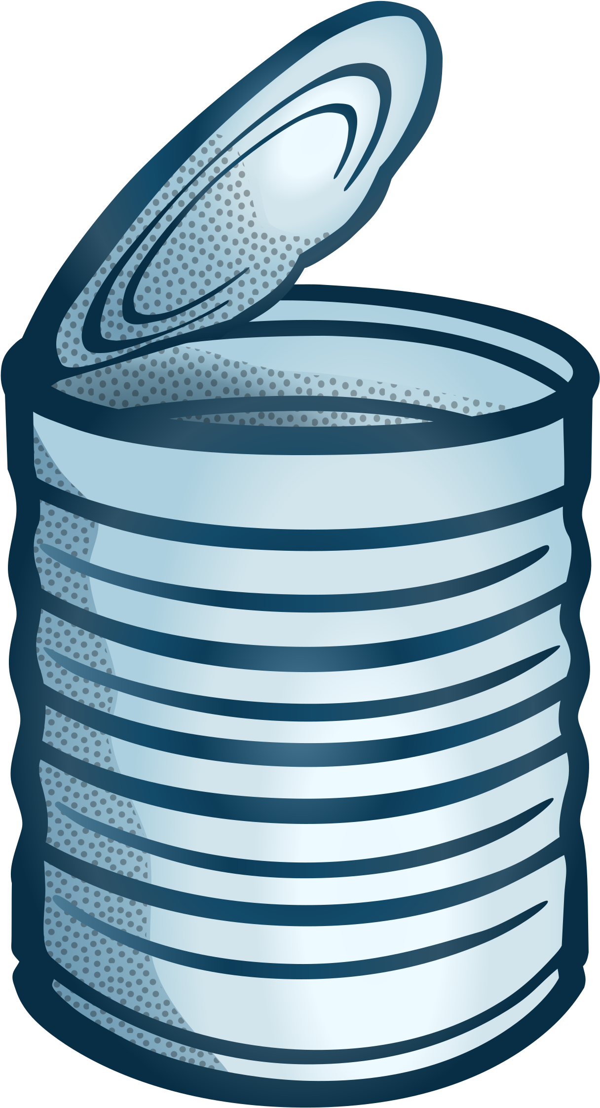 Open Metal Tin Can Illustration