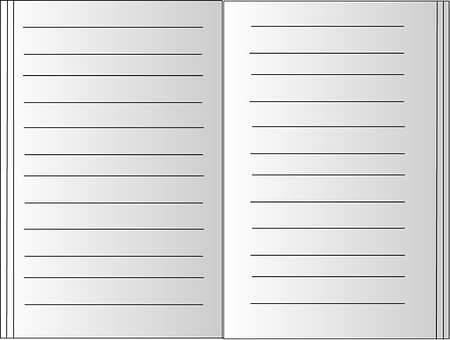 Open Notebook Blank Pages PNG with transparent background