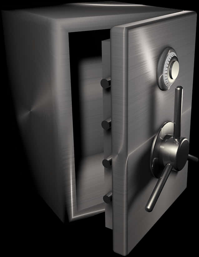 Open Safe Door Security Concept