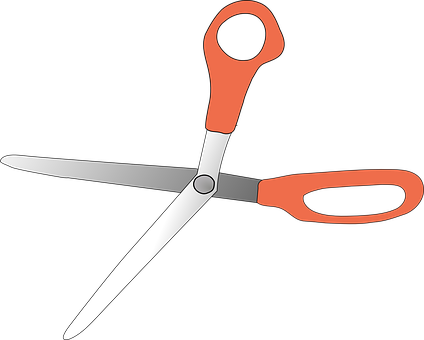 Open Scissors Vector Illustration PNG image with a transparent background, free high-resolution download