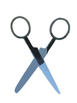 Open Scissors Vector Illustration PNG image with a transparent background, free high-resolution download