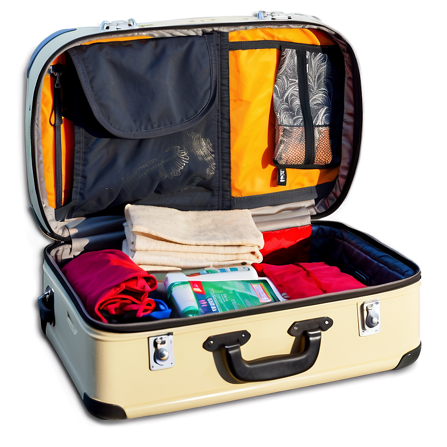 Open Suitcase For Camping Png Taa