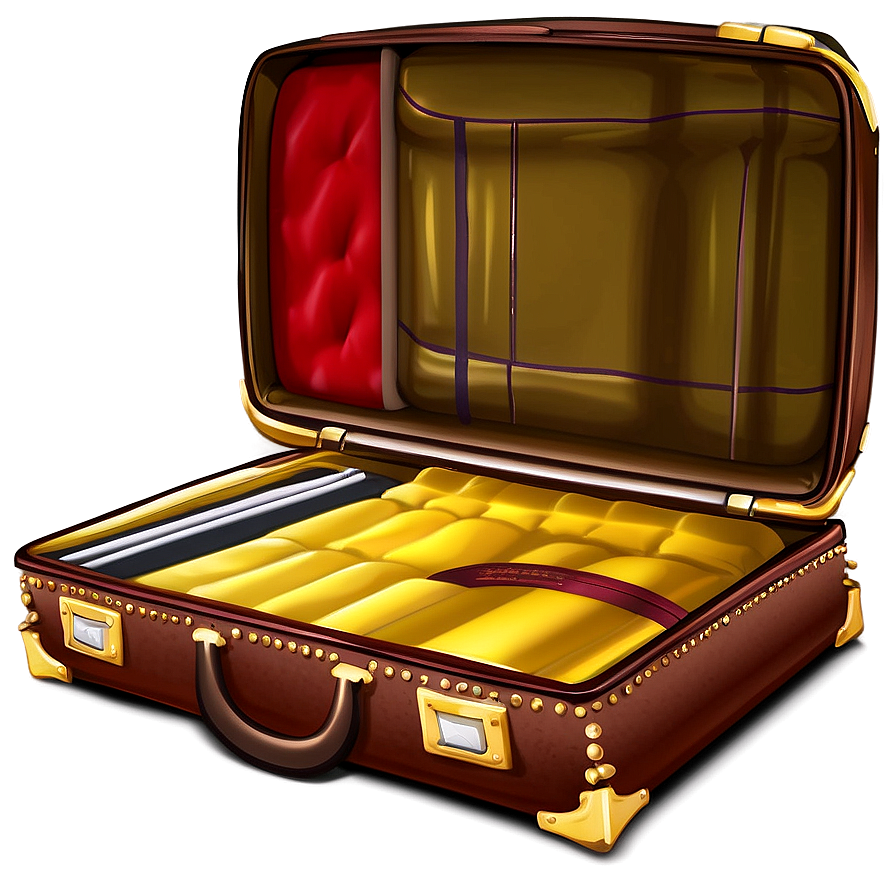 Open Suitcase With Formal Wear Png 50