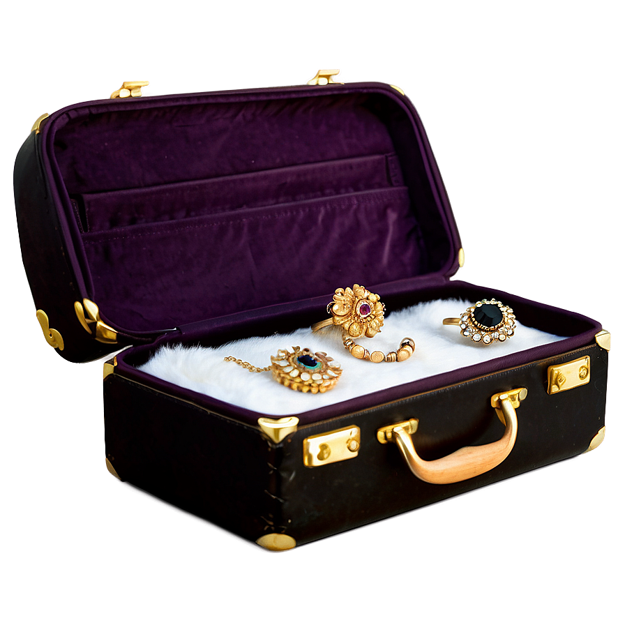 Open Suitcase With Jewellery Png 50