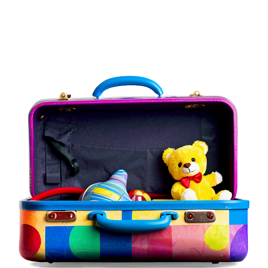 Open Suitcase With Toys Png 41