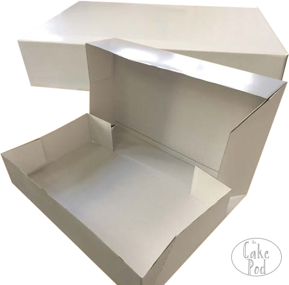 Open White Cardboard Box