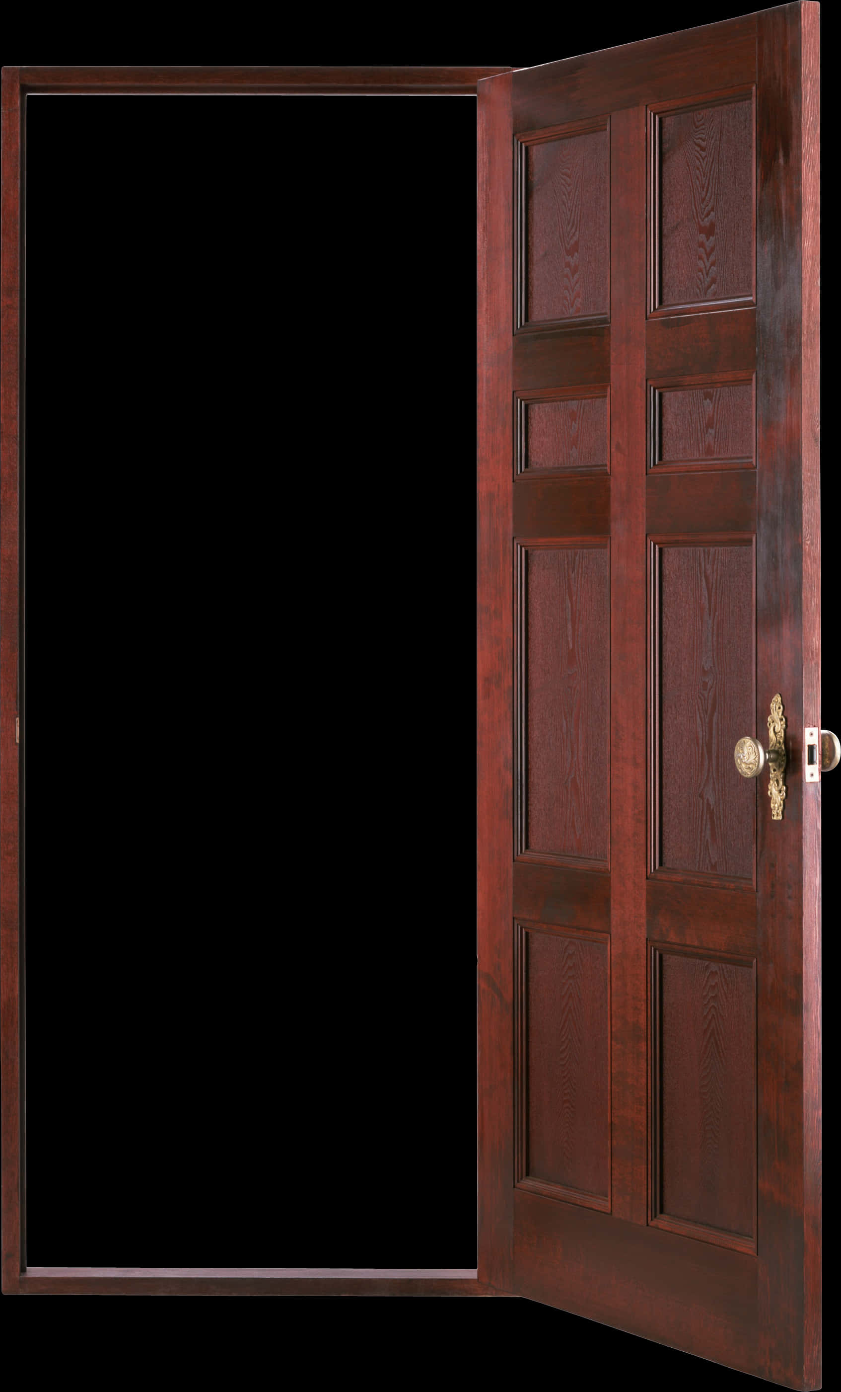 Open Wooden Panel Door