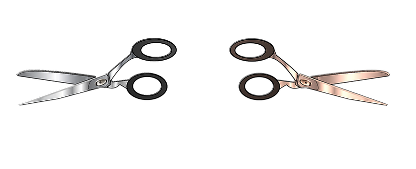Openand Closed Scissorson Black Background PNG image with a transparent background, free high-resolution download