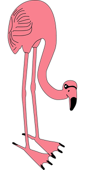 Optical Illusion Flamingo PNG with transparent background