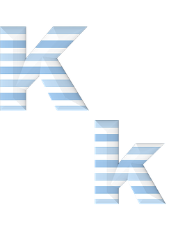 Optical Illusion Letters K PNG with transparent background