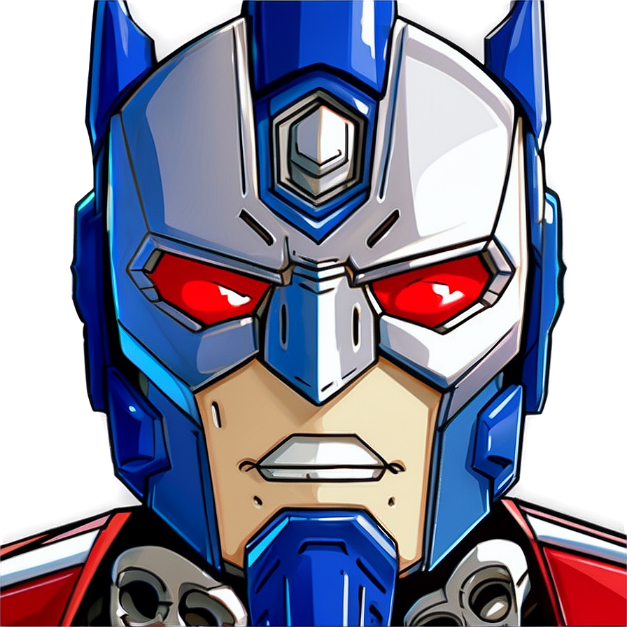 Optimus Prime Headshot Illustration Png 32