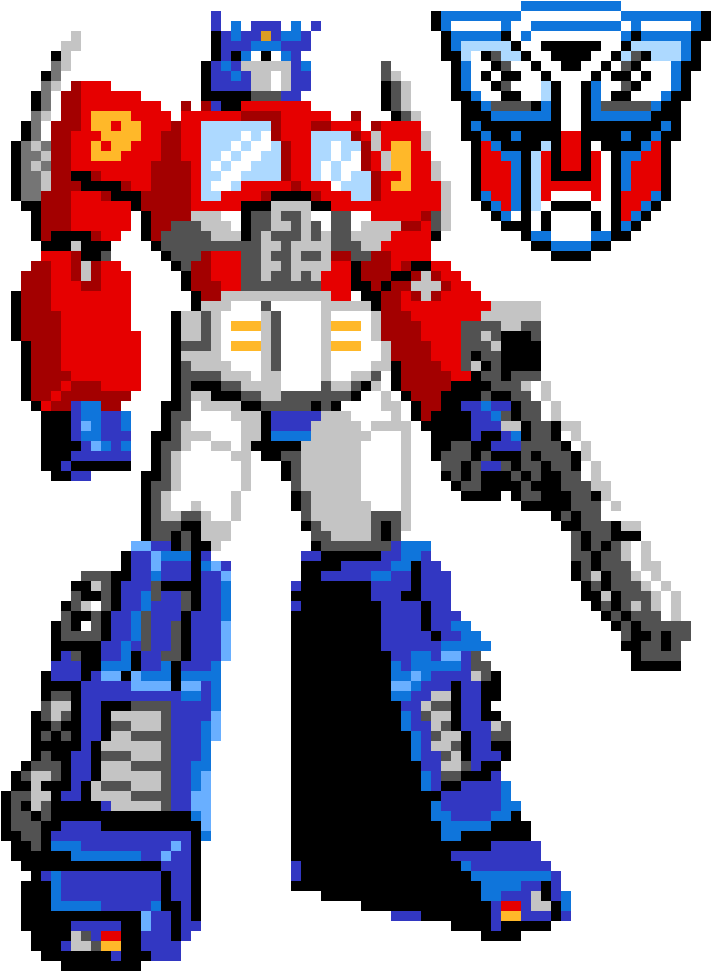 Transparent Optimus Prime Png - Optimus Prime Pixel Art, Png Download PNG image with a transparent background, free high-resolution download