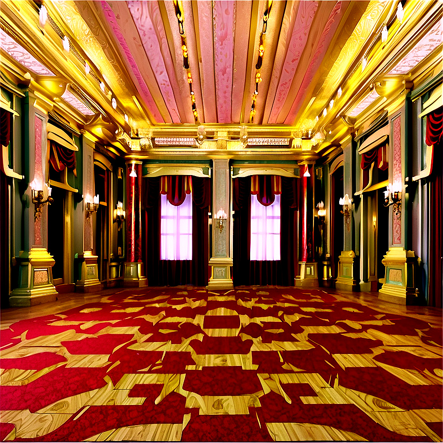 Opulent Ballroom Interior PNG 4 PNG image with a transparent background, free high-resolution download