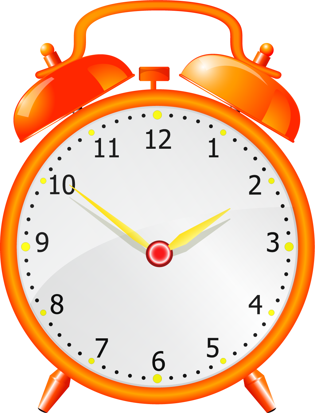 Orange Alarm Clock Illustration