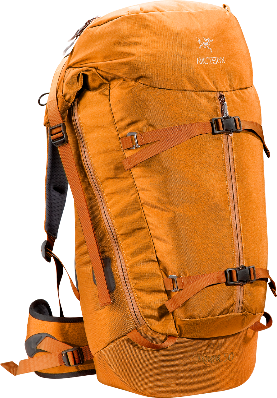 Orange Arcteryx Hiking Backpack