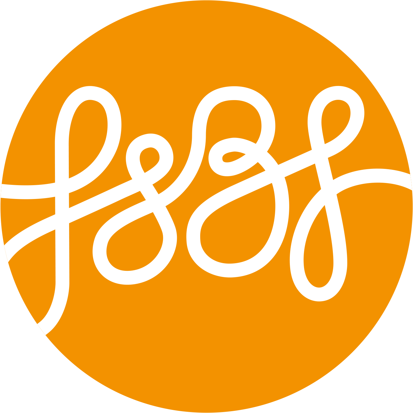 Orange Background White Logo PNG with transparent background