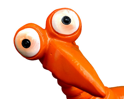 Orange Balloon Dog Figure PNG with transparent background